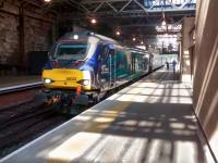 Having arrived ECS with barely enough time to board, 68022 <I>Resolution</I><br>
pulls out of Platform 2 at Waverley with the 1717 to Cardenden on 20/06/2017.<br>
<br><br>[David Panton 20/06/2017]