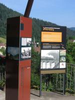 Seen on 3rd June 2017, the panoramic viewpoint beside Hornberg station<br>
features detailed information boards on the history and geography of the<br>
Schwarzwaldbahn and its surroundings. Shouldn't Scotland be emulating this<br>
imaginative approach to promoting scenic railways?<br>
<br><br>[David Spaven 03/06/2017]