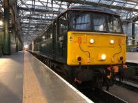 86401 <I>Mons Meg</I> brings the Glasgow section of the Caledonian Sleeper into Platform 10 at Central Station on 2nd July 2017.<br><br>[Colin McDonald 02/07/2017]