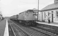 27005 at Barrhill on 23.12.1986 at 10.25 with an additional parcels working to Stranraer, due to pre-Christmas demand.<br><br>[Michael Green 23/12/1986]