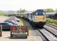 Regional Railways liveried Brush Type 2 31270 slows for the Rowsley stop with a service from Matlock on 7th May 2017. The Class 31 was working <I>top and tail</I> with an industrial 0-6-0T. <br><br>[Mark Bartlett 07/05/2017]