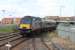 A Grand Central service from Sunderland leaves the first stop at Hartlepool taking the sharp curve as it heads for Kings Cross on 24th June 2017. 43468 is the trailing power car. The small notice reminds rail staff that the Down Line is bidirectional serving the stations only through platform. The Up Line is still used by freight traffic and the bay Platform 2 line in the foreground also sees occasional terminating trains.  <br><br>[Mark Bartlett 28/06/2017]