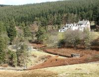 Victoria Lodge terminus and yard in November 2004 showing the platform amongst the trees and the stairway leading up the hillside to the Lodge itself -  which must have been cursed by many a trustee arriving for a board meeting.... bless them. <br><br>[John Furnevel 13/11/2004]