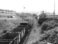 BRCW Type 2 no 5367 about to pass through the remains of Drongan station (closed 1951) on 4 March 1972 with a train of coal empties from Ayr Harbour heading for Killoch.<br><br>[John Furnevel 04/03/1972]