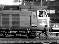 <I>Did you say straight on at Carlisle...?</I> Leading locomotive of the up <I>Royal Scot</I>, Glasgow Central, September 1971.<br><br>[John Furnevel 01/09/1971]