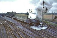 44972 climbs slowly through Law Junction in 1964 with a heavy up freight.<br><br>[John Robin 28/09/1964]