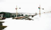 A snow covered Leadhills station, looking east in March 2006.<br><br>[John Furnevel 10/03/2006]