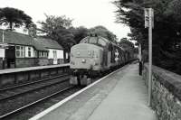 The 1004 hrs Preston to Barrow in Furness starts away from Kents Bank station on 07 July with DRS 37403 'Isle of Mull'. Now which decade are we in?<br><br>[John McIntyre 07/07/2017]