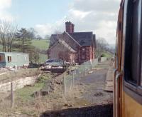 The closed station at Little Salkeld viewed from a southbound trains, diverted from the WCML.<br><br>[Ewan Crawford 25/03/1989]