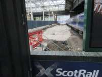 Platform 12 at Waverley. Signs of progress on 23 July. View from the buffer end.<br><br>[John Yellowlees 23/07/2017]