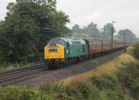 D345 heads the Carnforth to York leg of the <I>Scarborough Spa Express</I> seen at Bay Horse on 17th August 2017. An extra treat for the passengers before the steam loco takes over. The train is scheduled to be hauled by a Colas Rail Class 56 on 310817.  <br><br>[Mark Bartlett 17/08/2017]