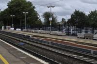 Work on Didcot's Platform 1; building up the platform to accommodate the new electric trains.<br><br>[Peter Todd 03/08/2017]