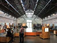 The interior of a former Forthside Barracks goods shed at Stirling is now a dedicated building conservation centre. Run by Historic Environment Scotland, it serves as a central hub for building and conservation professionals and the general public. The building has displays, activities and events of interest to adults and young people alike. [Editor's note: the building is inappropriately named The Engine Shed never having been a locomotive shed.]<br><br>[Colin McDonald 04/08/2017]
