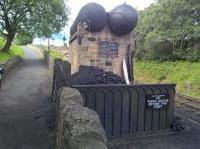 They're so posh on the Tanfield Railway, even the water tanks are double barreled. The coal store reminds me of the children stealing coal in the 'Railway Children' film.<br><br>[Ken Strachan 05/08/2017]