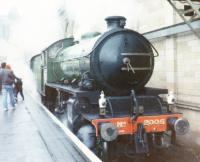 LNER/BR Peppercorn Class K1 2-6-0 no. 2005 <I> Lord of the Isles </I> stands at a Sub platform waiting to take an SRPS Santa Special around the South Sub. This was the final year of steam-hauled specials from Waverley before electrification.<br><br>[Charlie Niven /12/1987]