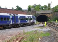 A Blackpool North to York service leaves Blackburn station on 16th June 2017, heading towards the tunnel. The very useful <I>Railway Codes</I> website advises that this structure is 437 yards long.  <br><br>[Mark Bartlett 16/06/2017]