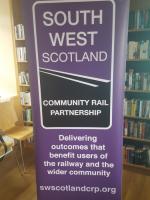 The <a target=external href=http://swscotlandcrp.org/>South West Scotland Community Rail Partnership</a> was launched today at Kilmarnock.<br><br>
<br><br>
From the website: <i>'The South West Scotland Community Rail Partnership is a voluntary, not-for-profit organisation which aims to engage people in their local railway across Ayrshire and Dumfries & Galloway - from Stranraer in the far south-west, to Ayr and Kilmarnock in the north and south to Dumfries and east to Gretna Green on the Anglo-Scottish Border.'</i><br>
<br>
<br><br>[John Yellowlees 11/09/2017]