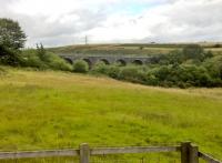 One of the few structures remaining from the Heads of Valleys railway is this viaduct, which is clearly visible from the Heads of Valleys road. There is a road nearby called Nine Arches, but I could only see seven. A tarmacked foot or cycle path crosses the viaduct.<br><br>[Ken Strachan 19/08/2017]