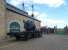 An exhibit at the Hartlepool Maritime Museum that is both rail and marine related. A former LNER flat wagon is loaded with a buoy and sits on an isolated section of track. Behind the wagon the masts of the museum's main exhibit, historic warship <I>HMS Trincomalee</I> can be seen. and Paddle Steamer <I>Wingfield Castle</I> is just behind the camera.<br><br>[Mark Bartlett 25/06/2017]