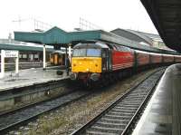 A Virgin CrossCountry service heading for Plymouth calls at Bristol Temple Meads on a wet 7 June 2002, with locomotive 47812 <I>Pride of Eastleigh</I> undergoing a crew change. <br><br>[Ian Dinmore 07/06/2002]