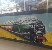 An attractive Waverley hoarding at future Platforms 5 and 6.<br><br>[John Yellowlees 23/10/2017]