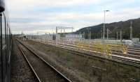 A 2015 progress shot of the Maliphant Sidings, the new facilities being built at Swansea on the old carriage sidings.<br><br>[Alastair McLellan 17/10/2015]