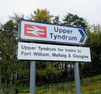 It's a stiff hike to Upper Tyndrum (sometime Tyndrum Upper) so you want to<br>
make sure you've got the right station before you start. Tyndrum is surely<br>
the smallest settlement in Britain to have two stations.<br>
<br>
<br><br>[David Panton 01/11/2017]
