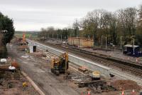 The new third platform taking shape at Kirkham on 21st November 2017. This station will reopen at the end of January 2018, but only for trains to Blackpool South until the rest of the Fylde lines electrification project is complete. <br><br>[Mark Bartlett 21/11/2017]