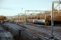158868 leads the 1L77 Glasgow Queen St to Dundee service past Greenhnill Upper Junction on a frosty 25th November 2017.<br>
<br><br>[Douglas McPherson 25/11/2017]