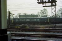 Single unit railcar in departmental service number TDB 975227, sits in the sidings at the south west side of Preston station on 27 March 1974.<br><br>[John McIntyre 27/03/1974]