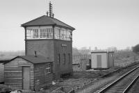 Aynho Junction Signal Box, viewed from the south. Decommissioned in 1992.<br><br>[Bill Roberton //1986]