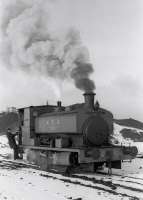 Andrew Barclay 0-4-0ST (works number 2043)  NCB No.6 at Kinneil Colliery on 16 February 1978.  The loco is preserved in working order at nearby Bo'ness.  A OO scale model has been announced by Hattons.<br>
<br>
<br><br>[Bill Roberton 16/02/1978]