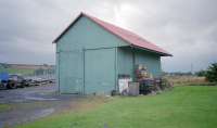 The goods shed at Kippen station seen in 1987. The platforms and loop were to the right and the view looks to Balloch.<br><br>[Ewan Crawford //1987]