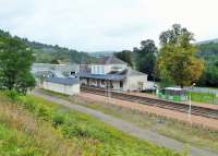 Fumay, an intermediate unstaffed station on the Charleville to Givet branch line, seen on 7th September 2017. The line used to continue beyond Givet across the border into Belgium along the Meuse Valley to Dinant. This SNCF line currently enjoys a service of fifteen trains a day.<br><br>[Mark Bartlett 07/09/2017]