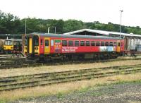 153373 in <I>Heart of Wessex</I> livery stands in the sidings alongside Exeter St Davids in June 2002. <br><br>[Ian Dinmore 30/06/2002]