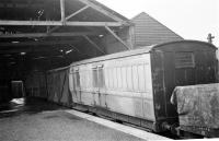 A GNSR 6-wheel passenger brake of 1898 at Aberdeen Waterloo in 1960.<br><br>[David Murray-Smith 13/06/1960]