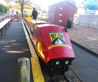 Small novelty train at Happy Mount Park Morecambe on 2nd November 2017. My great grand daughter really enjoyed a ride on it and to be honest so did I!<br>
<br><br>[Brian Smith 02/11/2017]