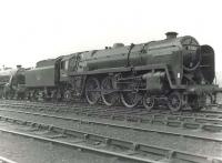 BR 'Clan' light Pacific 72006 <I>Clan Mackenzie</I> on shed at Balornock in June 1961. <br><br>[G H Robin collection by courtesy of the Mitchell Library, Glasgow 10/06/1961]
