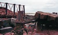 Last remnants of the Solway Viaduct at the south end in 1997.<br><br>[Ewan Crawford //1997]