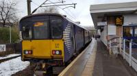 318264 calls at Hyndland station on 19th January 2018 with a service for Dalmuir via Singer. <br>
<br><br>[Beth Crawford 19/01/2018]