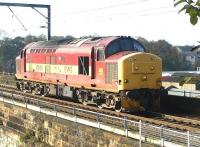 EWS 37694 crossing Slateford Viaduct in October 2002 on its way from Motherwell to Millerhill.<br><br>[John Furnevel 11/10/2002]