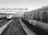 Sealink Mk1 and dmu stock in the carriage sidings at Ayr in October 1983. This area is now a car park on the west side at the north end of the station<br>
<br>
<br><br>[Bill Roberton 29/10/1983]