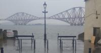The Forth Bridge is a World Heritage site. This view from the Boatyard Steps shows the new plaque to that effect, seen here on the right. Unveiled today.<br><br>[John Yellowlees 04/03/2018]