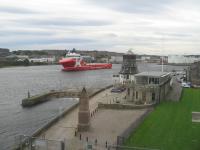 A bird's eye view from Aberdeen Harbour Board's Marine Operations Centre North at Footdee ('Fittie') on 4th October 2017.<br>
<br>
<br><br>[David Spaven 05/11/2017]