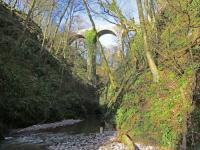 A view of the Denfinella Viaduct seen from below. This impressive viaduct is 130ft high.<br><br>[Grant McGill 09/03/2018]