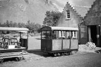At the Dalmunzie terminus of the Dalmunzie Railway. A closed coach seen on 18/09/1960.<br><br>[David Murray-Smith 18/09/1960]