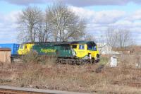 Freightliner 70017, eastbound from Oxford bound for Southampton with an intermodal service on 8th March 2018.<br>
<br><br>[Peter Todd 08/03/2018]