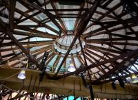 The roundhouse roof is well preserved. The building is now a restaurant for Derby College.<br><br>[Ken Strachan 07/12/2017]