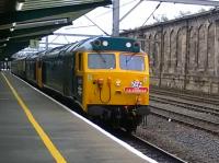 'The Caledonian' double hauled by Class 50s at Carlisle in October 2017.<br><br>[Michael Gibb 10/10/2017]
