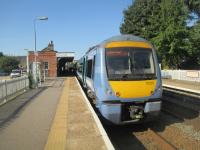 <h4><a href='/locations/W/Wymondham'>Wymondham</a></h4><p><small><a href='/companies/N/Norwich_and_Brandon_Railway_Norfolk_Railway'>Norwich and Brandon Railway (Norfolk Railway)</a></small></p><p>170 201 from Norwich to Cambridge at Wymondham station, Norfolk, on 30th August 2016 4/20</p><p>30/08/2016<br><small><a href='/contributors/David_Bosher'>David Bosher</a></small></p>